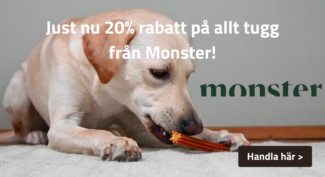 Monster tugg 20% rabatt toppbanner