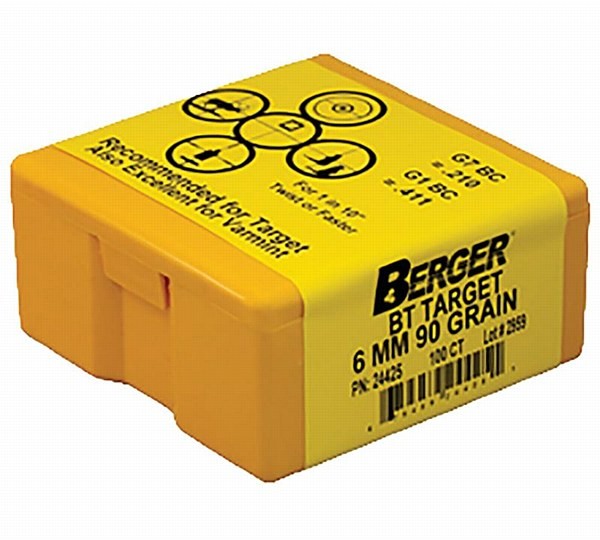 Berger Kula BT Target 6mm 90gr  1000 Pack