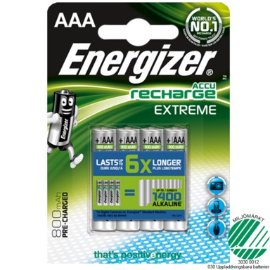 Energizer Recharge Extreme Batteri 4-pack - AAA