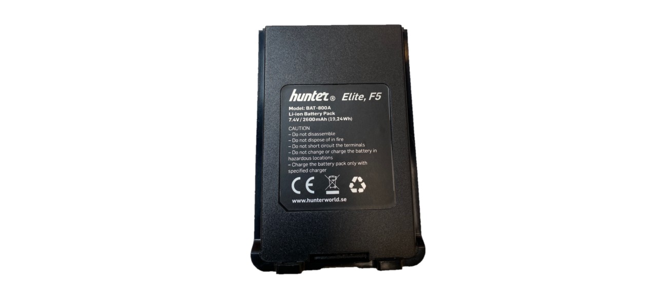Hunter Batteri Elite / E-Light / F5 - 2600 mAh