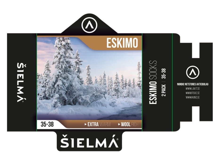 Sielma Eskimåsocka Ull 2-pack 35-38