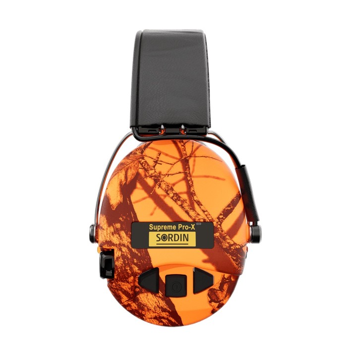 Sordin Supreme Pro-X LED Orange Camo Hörselskydd